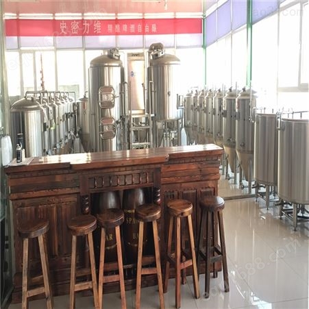 邯郸鲜酿啤酒设备 小型日产500升酿酒设备