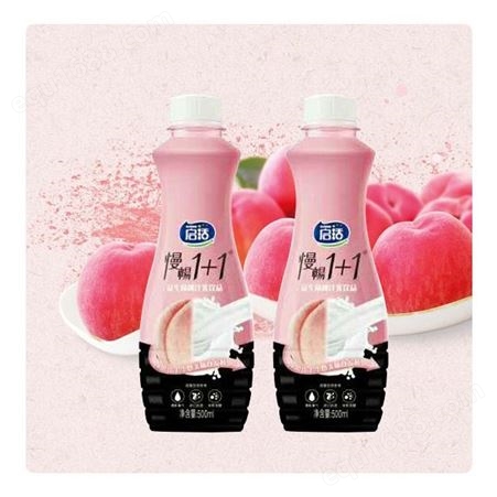 慢畅1+1益生菌桃汁乳饮品1.25Lx6大瓶装果味乳饮品