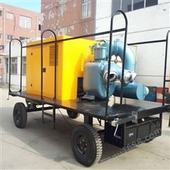 拖车式泵车 大流量移动泵车 天津汉能牌 HC-ZKXZ移动泵车  排水车厂家