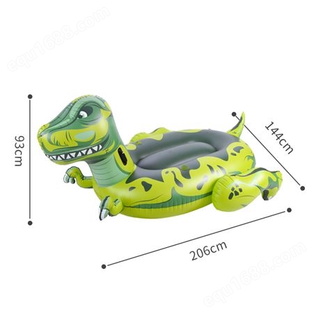 跨境新款暴龙充气浮排 水上冲浪玩具恐龙坐骑浮岛 成人游泳玩具