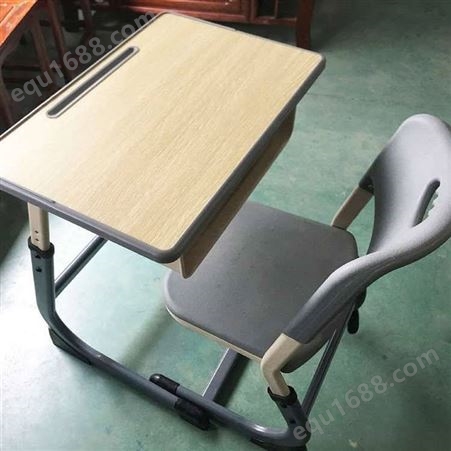 学校教室C型套管升降课桌椅 中空吹塑靠背C型课桌椅员工辅导培训桌