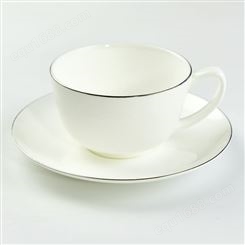 创意金边骨瓷咖啡杯碟 唯奥陶瓷 可印画面LOGO 批发