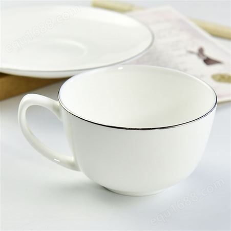 创意金边骨瓷咖啡杯碟 唯奥陶瓷 可印画面LOGO 批发