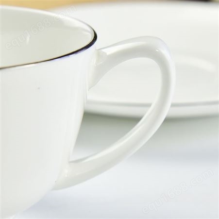 时尚创意骨瓷咖啡杯碟 金边咖啡杯具 唯奥陶瓷