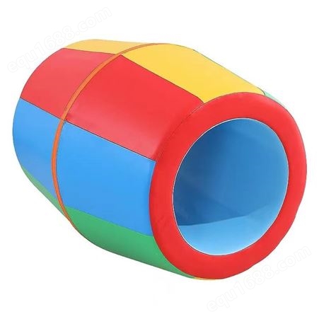 儿童海绵滚桶 体适能感统训练钻爬桶 幼儿钻洞桶 早教软体彩虹桶