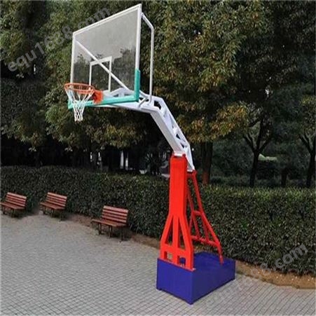 恒跃文体器材供应 室外比赛用 手摇升降篮球架 抗冲击力强