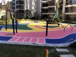 耐搏体育 EPDM地面设计 施工 彩色塑胶 公园健身路径彩色EPDM防滑