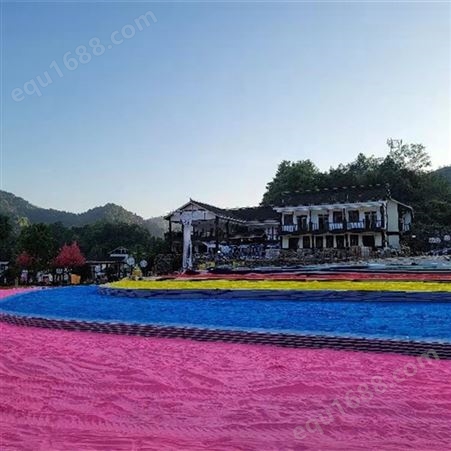 粉红色彩砂 游乐场造景 人造沙滩沙子 网红粉砂