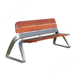 定制新型户外休闲长椅 创意园林广场防腐木条椅 不锈钢室外公园椅