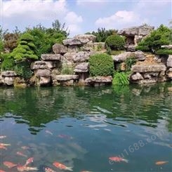 锦里池假山流水 景观石喷泉鱼池造景摆件设计施工