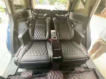 林肯飞行家改装航空座椅内饰升级电动沙发床腿托定制