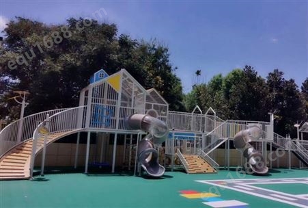 户外大型玩具景区非标无动力儿童乐园室外游乐设备组合不锈钢滑梯