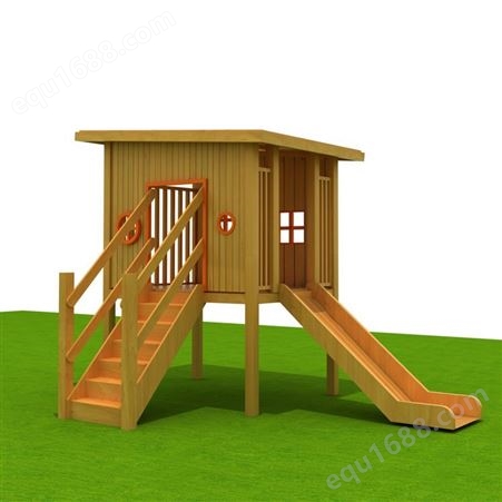 幼儿园小区园林户外木质滑梯儿童可定制黄花梨木
