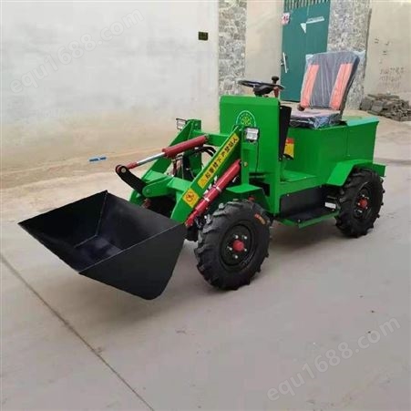 农用柴油动力铲车小型四驱电动装载机工地垃圾推土机牛场铲粪