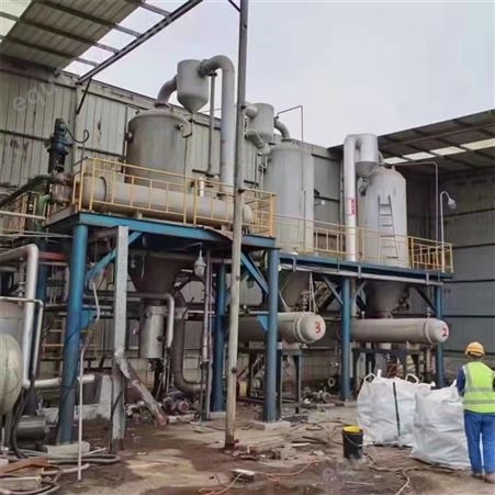 业峰二手361不锈钢强制循环蒸发器 12吨三效工业废水处理设备