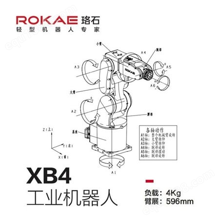ROKAE珞石六轴工业机器人 小型多关节机械臂 NB4 载重4kg
