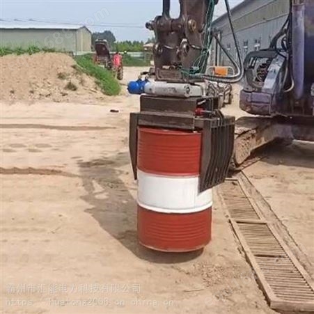 汇能挖掘机液压混凝土水泥管安装吊具道路铺设管道水泥管安装吊钳