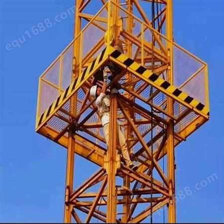 塔吊防攀爬平台装置建筑工地高空防坠落防护网现货安全拼装围栏