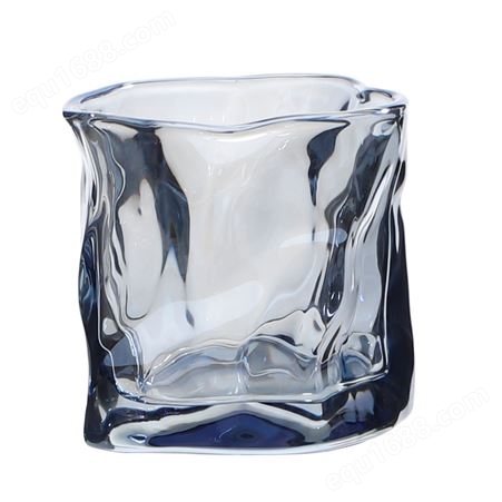 嘉盛玻璃平常生产折纸杯扭扭玻璃杯 酒吧威士忌透明啤酒杯 水杯