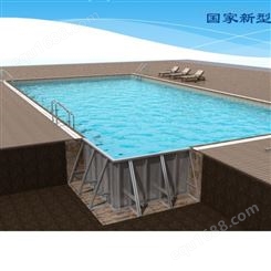 杭州佳劲钢结构拆装式整体游泳池 移动游泳池 游泳池水处理恒温设备